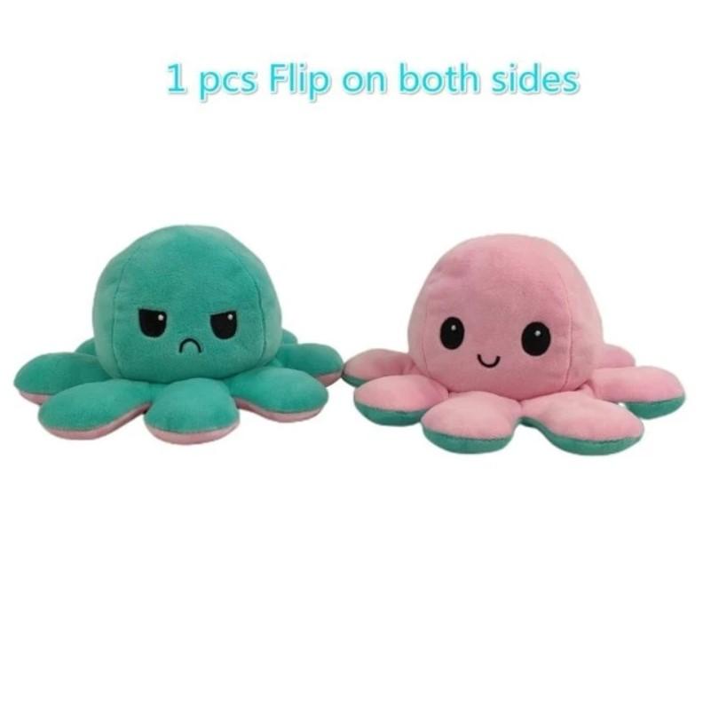 Multicolored Reversible Octopus Plush Toy