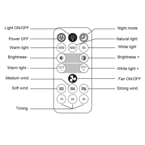 Remote Control Ceiling Fan Lamp