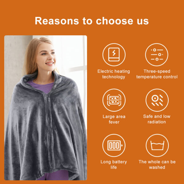 Winter Electric USB Heated Shawl Blanket