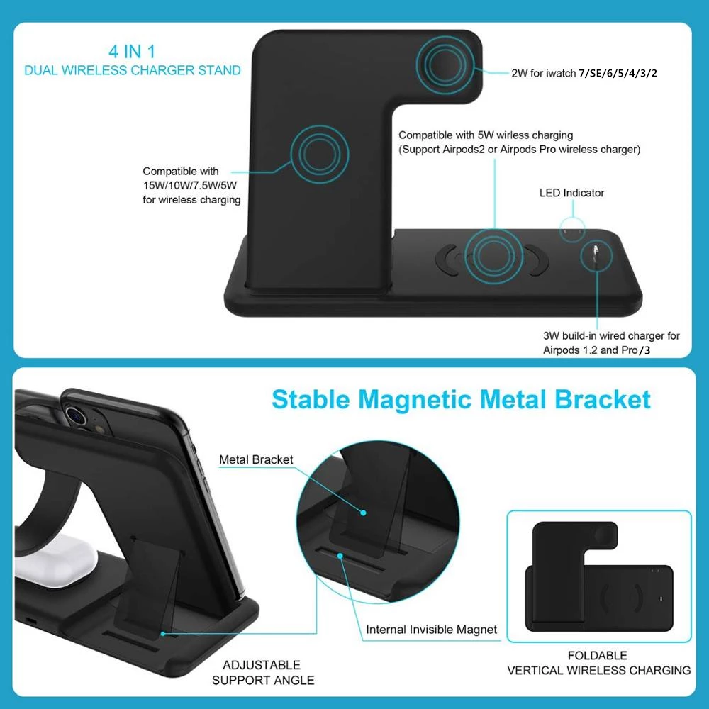 3 in 1 Wireless Charging Station