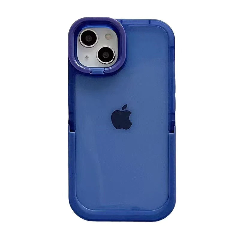 Double Stand Transparent TPU iPhone Case