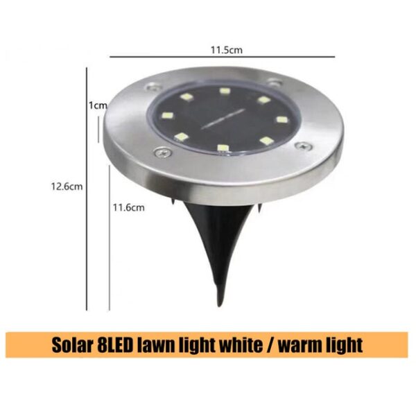 Waterproof Solar Powered LED Disk Light