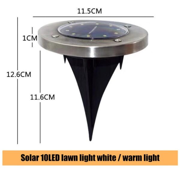 Waterproof Solar Powered LED Disk Light