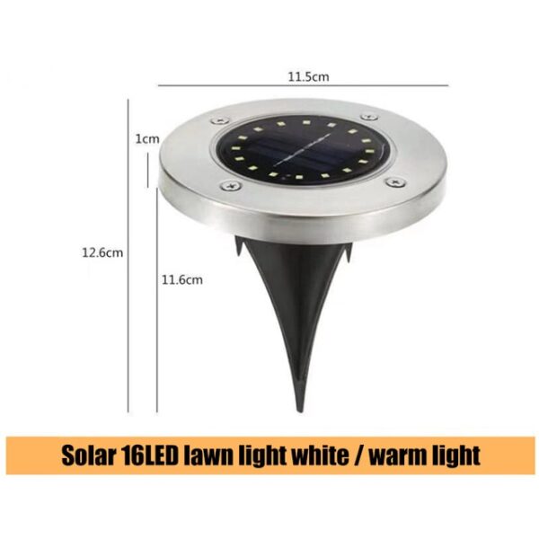 Waterproof Solar Powered LED Disk Light