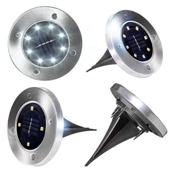 Waterproof Solar Powered LED Disk Light