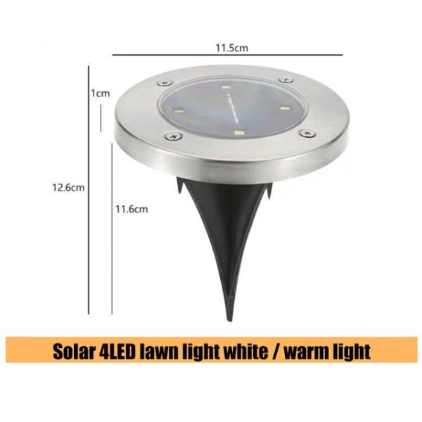 Waterproof Solar Powered LED Disk Light