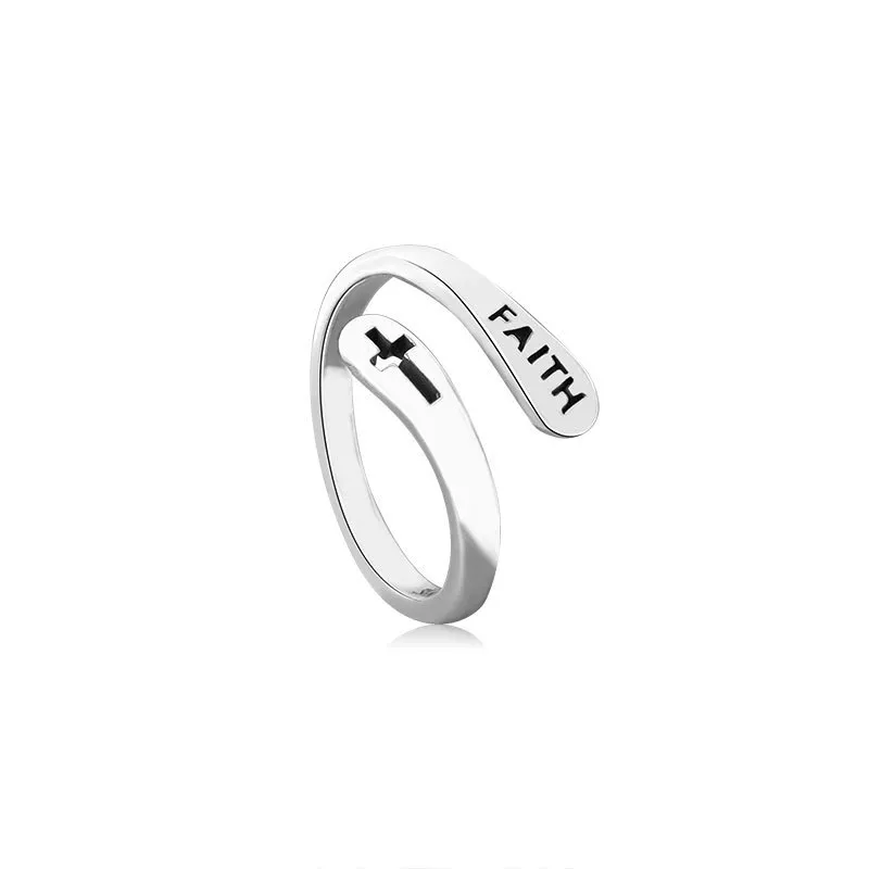 Women's Copper Cross Faith Ring