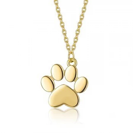 925 Sterling Silver Pet Paw Print Necklace