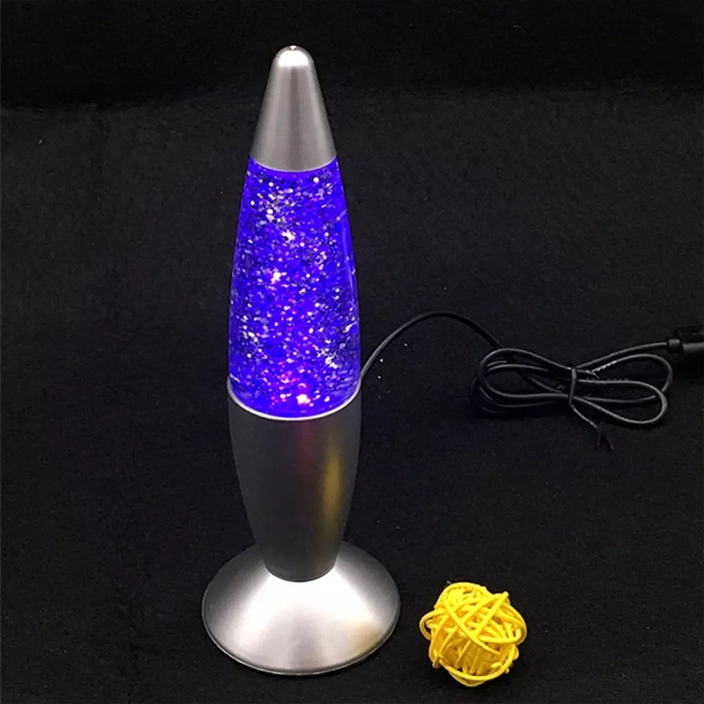 Silver Glitter Lava Lamp