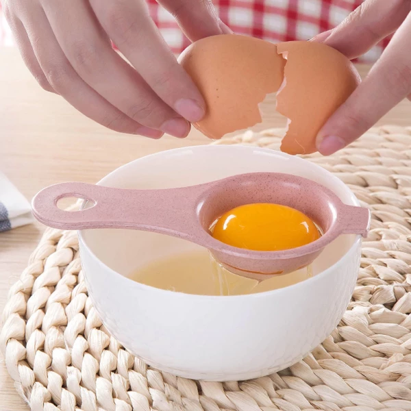 Wheat Straw Handheld Egg Yolk Separator Tool