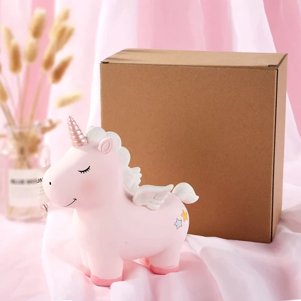 Unicorn Piggy Bank With Horn & Wings