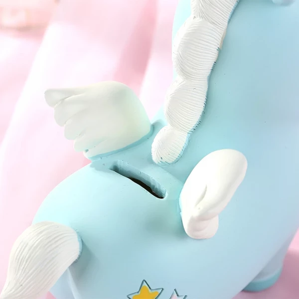 Unicorn Piggy Bank With Horn & Wings