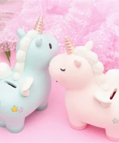 Unicorn Piggy Bank With Horn & Wings