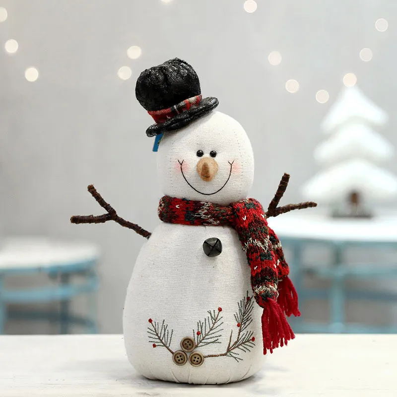 Snowman Plush Toy With Scarf And Hat