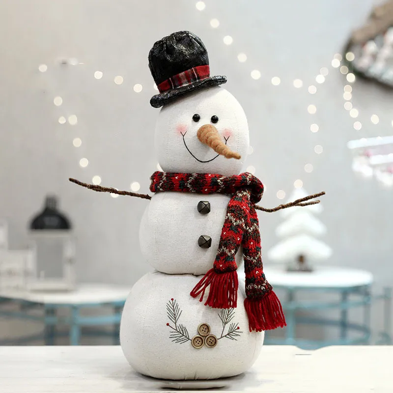 Snowman Plush Toy With Scarf And Hat