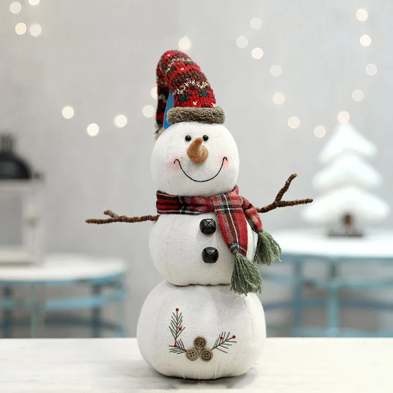 Snowman Plush Toy With Scarf And Hat