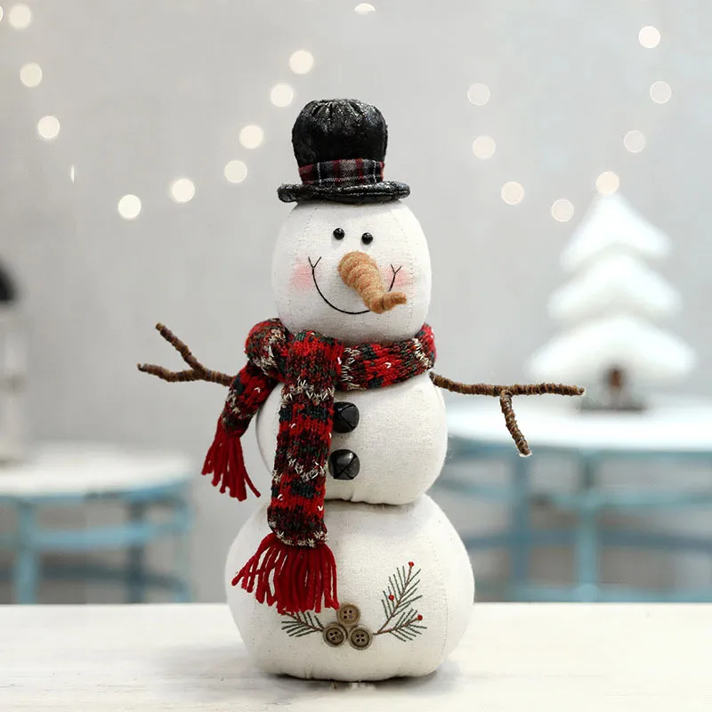 Snowman Plush Toy With Scarf And Hat