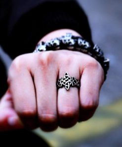 Stainless Steel Silver Triquetra Ring