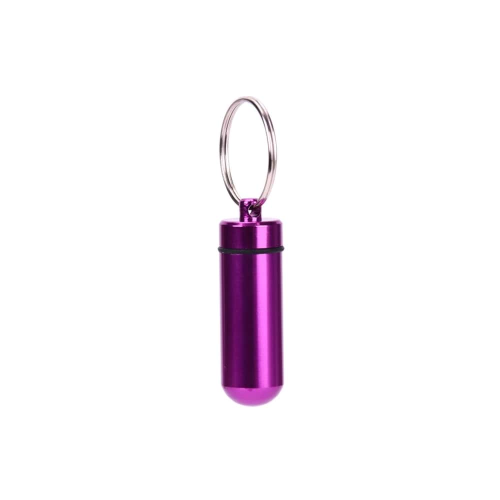 Aluminum Alloy Keychain Pill Holder Bottle