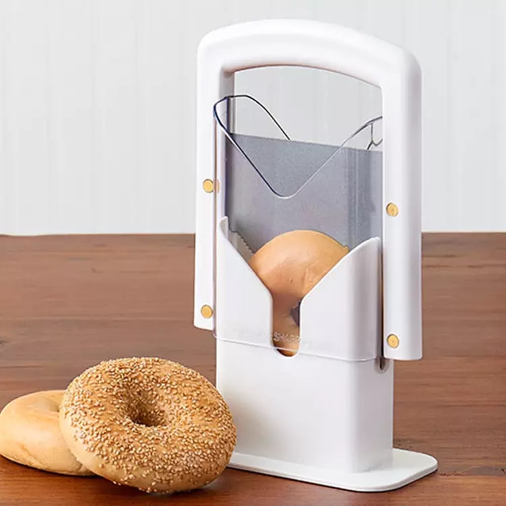 Stainless Steel Bagel Slicer For Small & Large Bagels