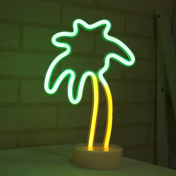 Neon Lighted Palm Tree