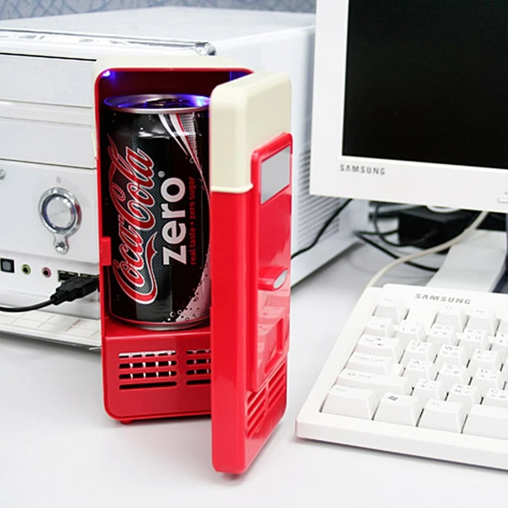 Mini USB Desktop Fridge  Can Cooler & Drink Warmer