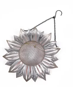 Hanging Metal Sunflower Bird Feeder