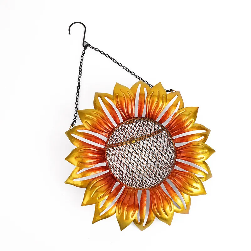 Hanging Metal Sunflower Bird Feeder