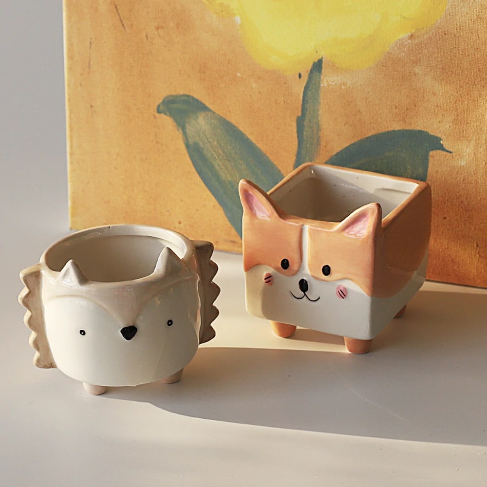 Cartoon Animal Shaped Ceramic Flower Pots