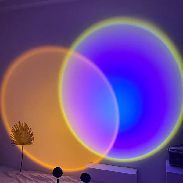 Relaxing Rainbow Sunset Red LED Projector