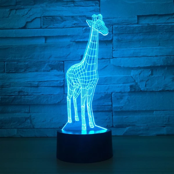 3D Illusion LED Giraffe Lamp For Living Room, Nursery, Office & Bedroom