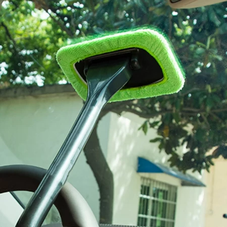 Microfiber Car Window Cleaner Wand For Interior & Exterior Cleaning