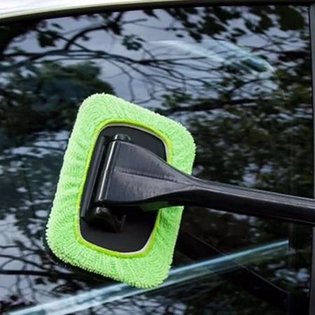 Microfiber Car Window Cleaner Wand For Interior & Exterior Cleaning