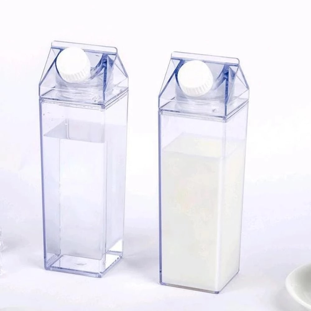 Clear Plastic Milk Carton Water Bottle