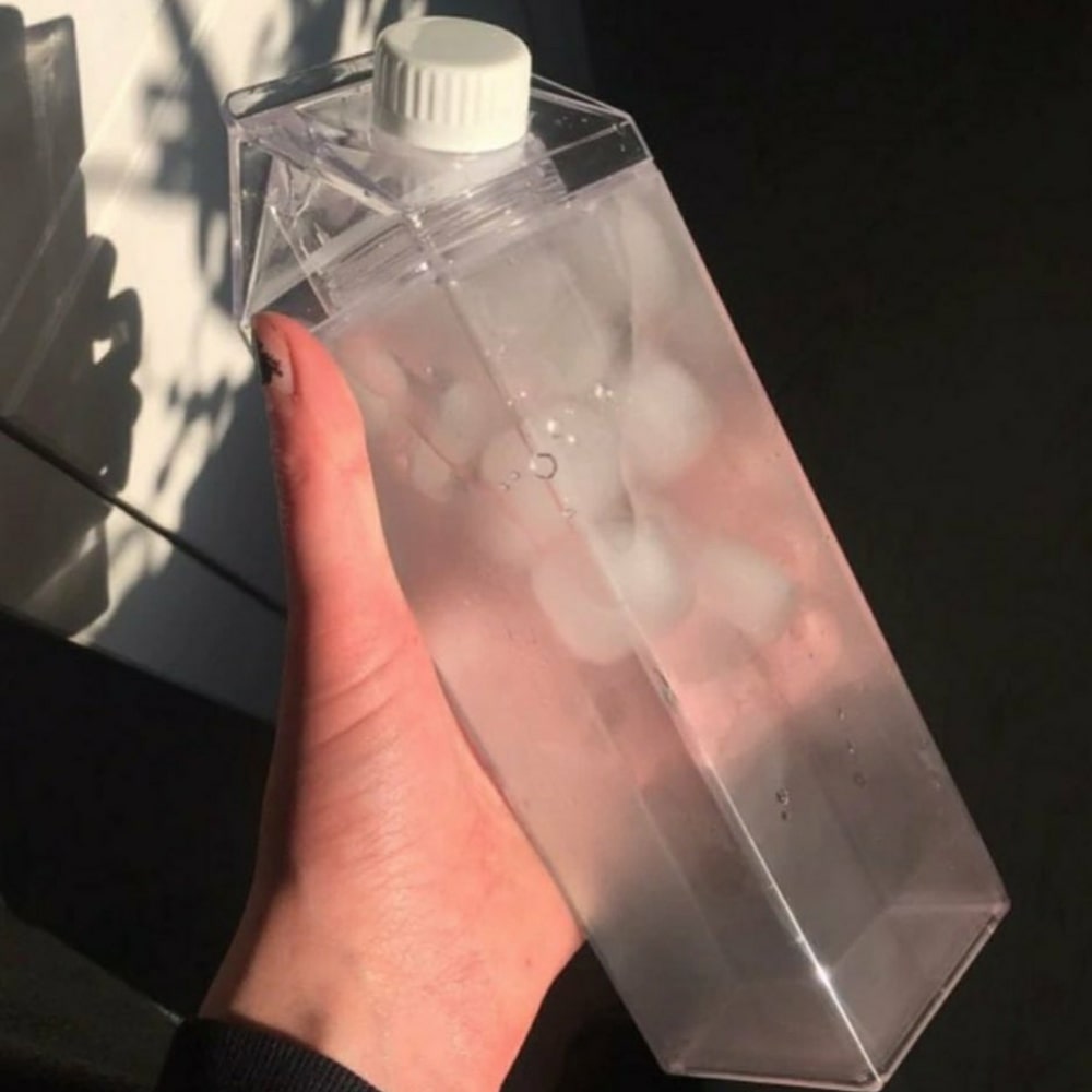 Clear Plastic Milk Carton Water Bottle