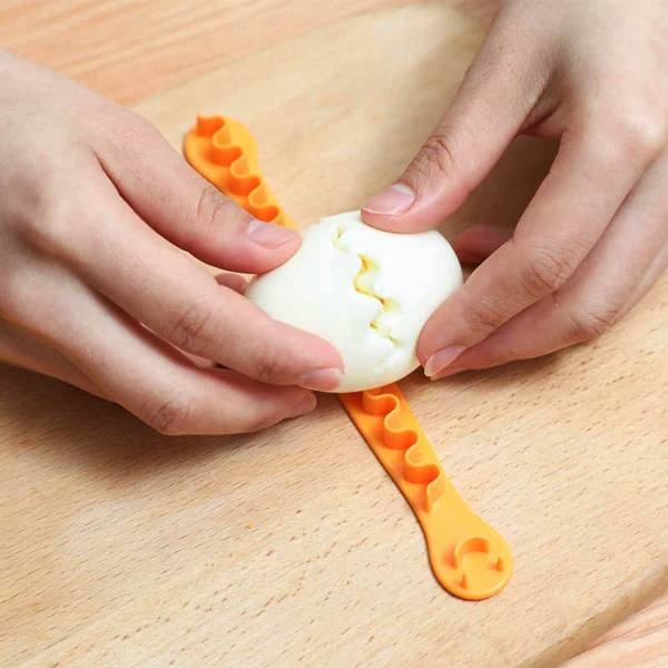 2 Pc Lace Boiled Egg Cutter