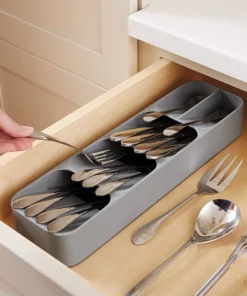 Compact Cutlery Organizer Kitchen Drawer Tray