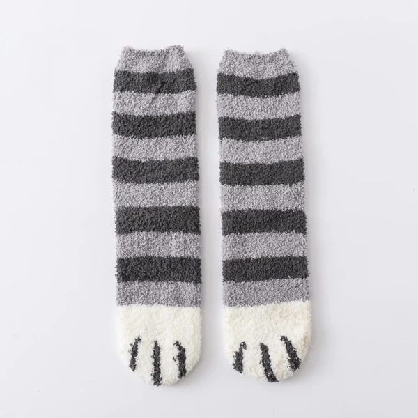 Cute Fuzzy Cat Claw Socks