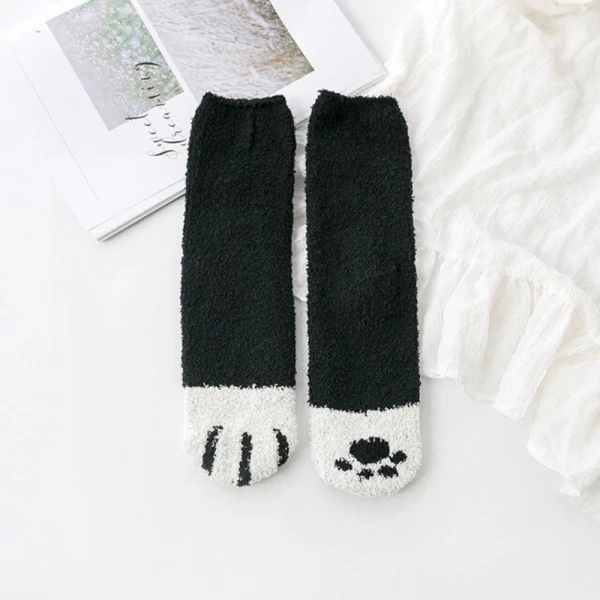 Cute Fuzzy Cat Claw Socks