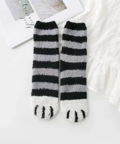 Cute Fuzzy Cat Claw Socks