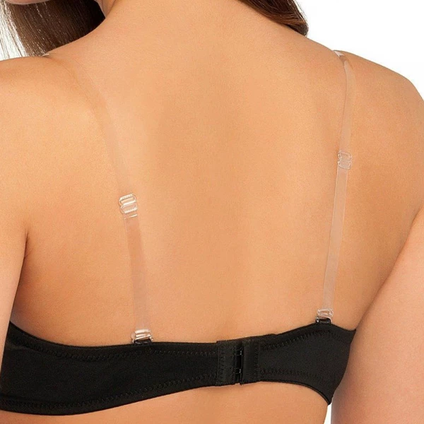 3-Pair Adjustable Transparent Clear Bra Straps