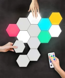 Multicolor Touch Sensitive Hexagon Lights for Wall, Room, & Office