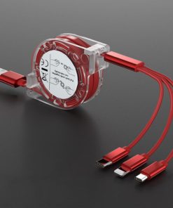 3-in-1 Retracting USB Cable Data Charger