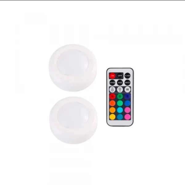 13 Color Self-Adhesive LED Push Lights With Remote