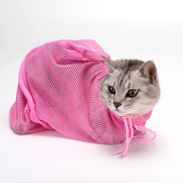 Mesh Cat Grooming Bathing Bag