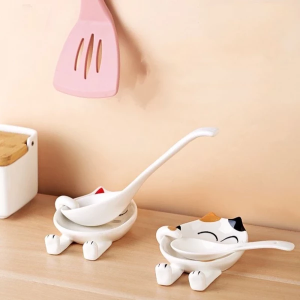 Ceramic Cat Spoon Rest