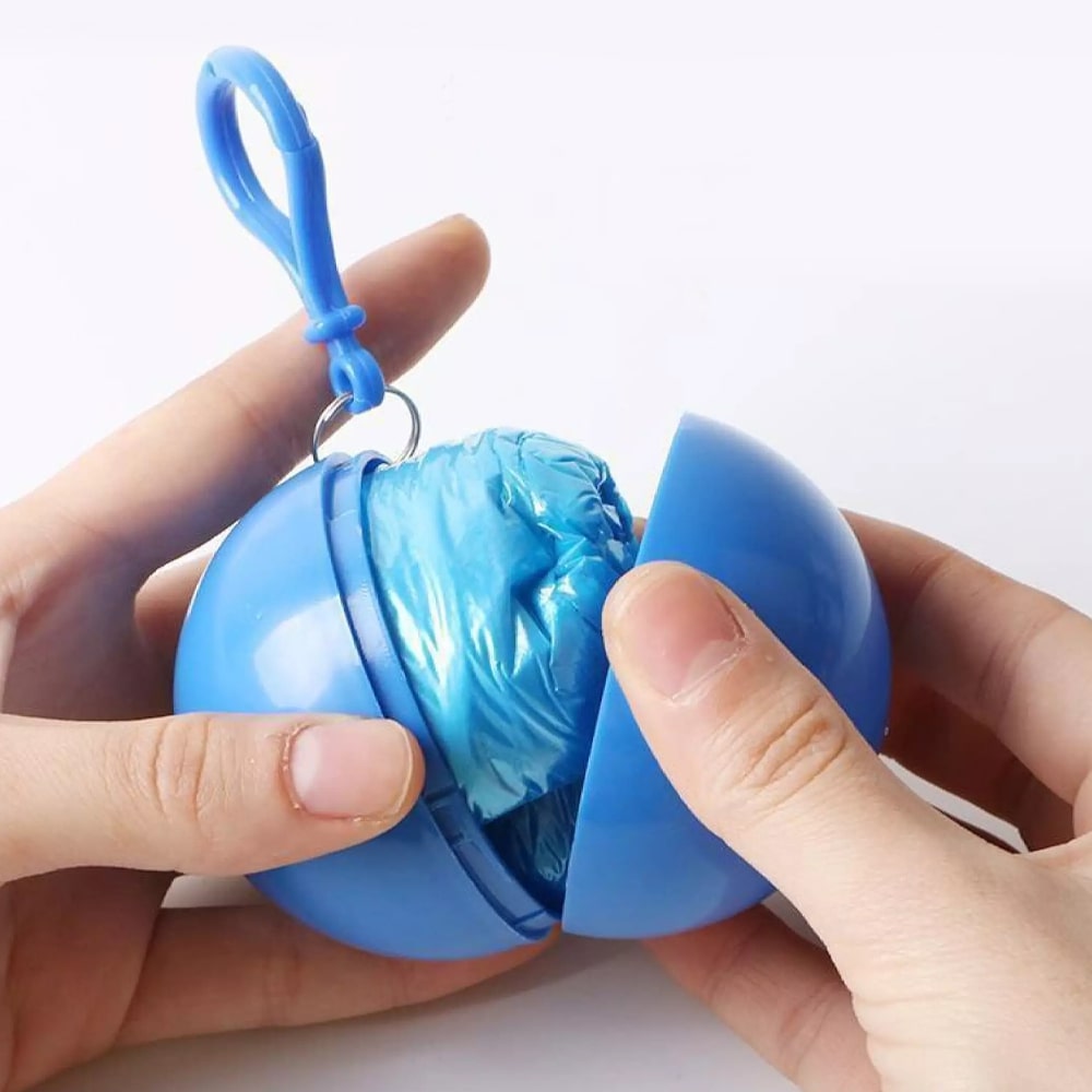 Portable Raincoat Ball Keychain