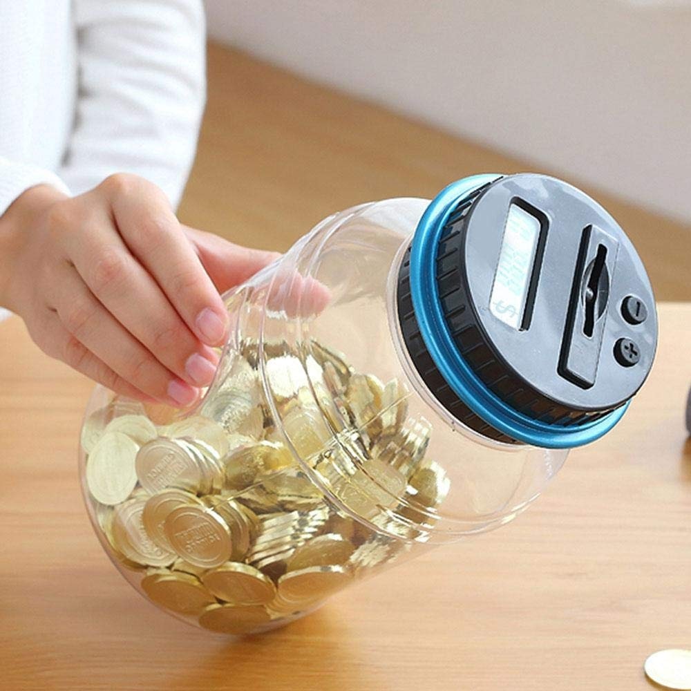 Digital Coin Counting Money Jar