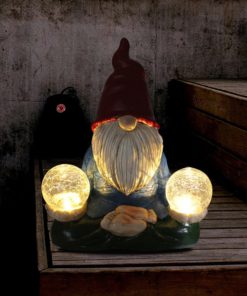 LED Solar Garden Gnome Statues