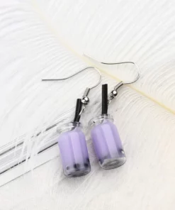 Cute Milk Tea Dangle Boba Earrings